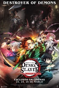 Poster do filme Demon Demon Slayer: Kimitsu No Yaiba - A Aldeia Dos Ferreiros / Demon Slayer: Kimetsu No Yaiba - To the Swordsmith Village (2023)