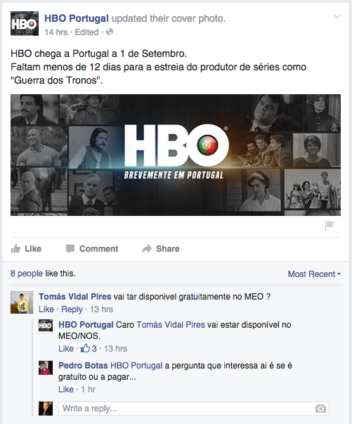 HBO Portugal Facebook
