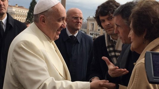 A verdadeira "Filomena" conversa com o Papa